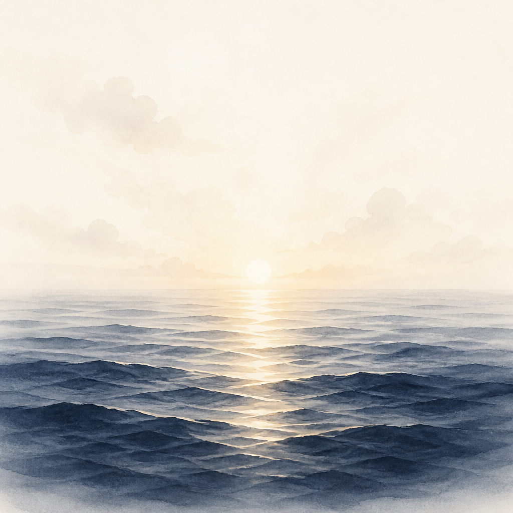 海の朝